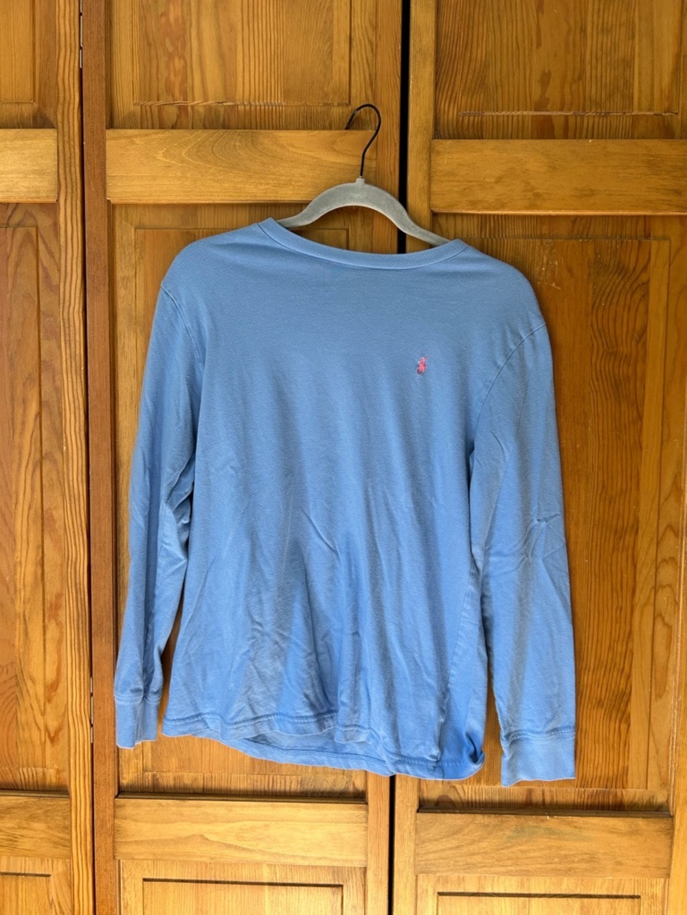 Polo by Ralph Lauren Slate Blue Tee with Pink Pony